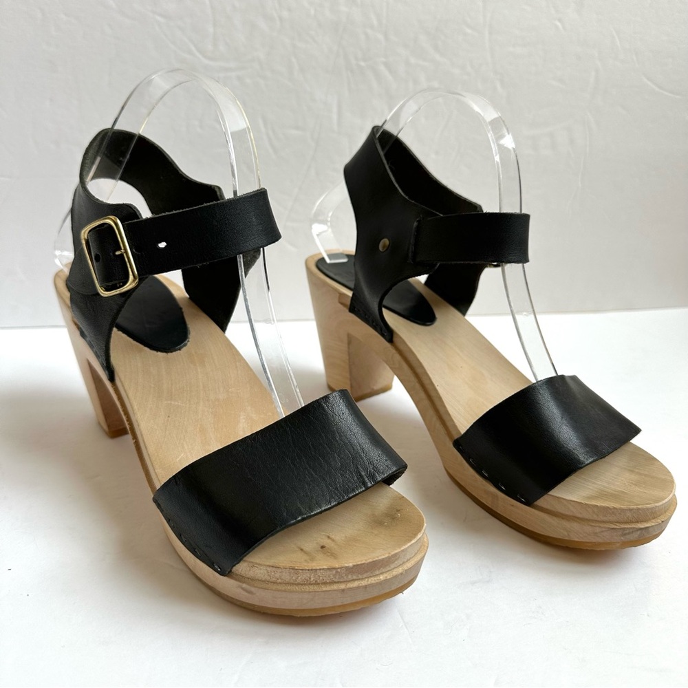Bryr Rachel High Heel Sandal Clog  Black 39 8.5 - 9
